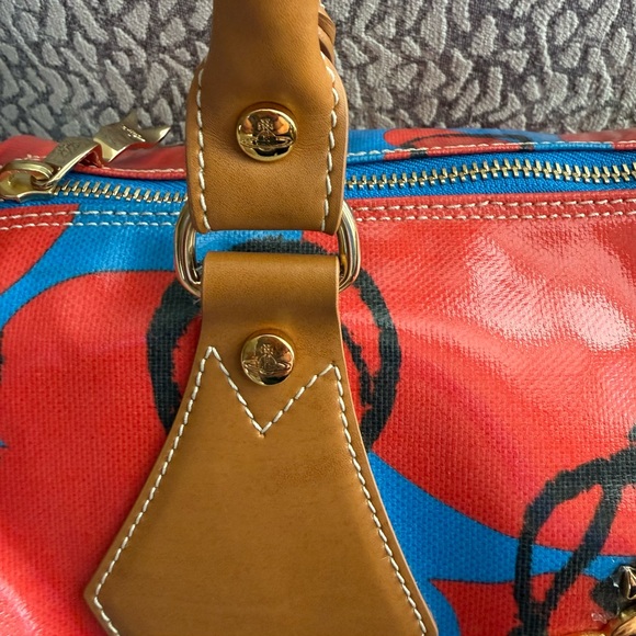 Vivienne Westwood Red and Blue Artistic Satchel - Picture 4 of 9